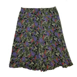 New Options By Kate Geddes Vintage Berry Print Skirt Floral Multicolor Fruit 90s